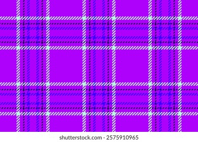 Vibrant purple plaid pattern.  Bold colors  geometric design ideal for textile prints, fashion, web backgrounds, or wrapping paper.  Modern, stylish, and versatile.