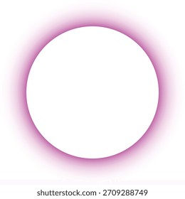 Anillo púrpura vibrante sobre fondo negro Elemento gráfico circular minimalista