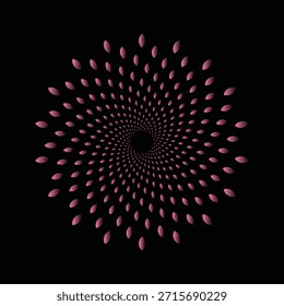 Patrón de espiral púrpura vibrante con Formas de lágrima