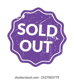 A vibrant purple stamp prominently displays the text SOLD OUT in bold, white letters. This graphic serves as a clear indicator for products that are no longer available.