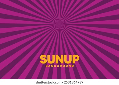 Vibrant purple sunray abstract background with a dynamic vector design.