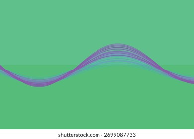 A vibrant purple wave flows across a split green background, creating a modern, energetic abstract.