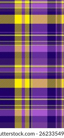 Patrón de cuadros púrpura y amarillo vibrante.  Perfecto para el diseño textil, la moda, los Sitios web o los fondos. Este diseño atrevido y geométrico evoca energía y estilo.