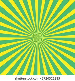 Um padrão vibrante de intermitência radial com linhas alternadas amarelas e verdes