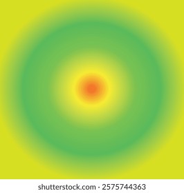 A vibrant radial gradient with a red center transitioning to yellow and green, creating a dynamic and energetic abstract design.