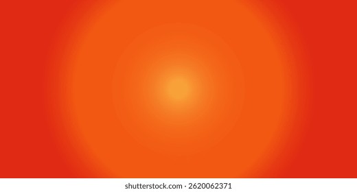 Vibrant radial gradient with warm tones of orange and red blending from center to edges, perfect for backgrounds and designs. Vector illustration