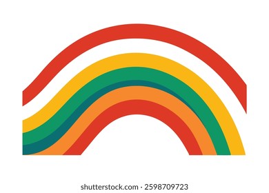 Vibrant Rainbow Design for Children's Products  retro t-shirt design