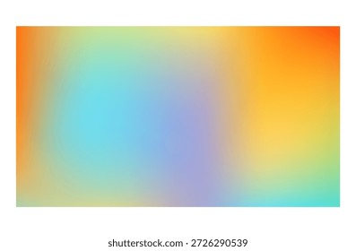 Fundo de gradiente de arco-íris vibrante Abstrato Desfoque colorido Laranja Turquesa Roxo Amarelo Transição suave