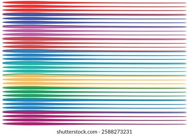 Vibrant Rainbow Horizontal Stripes Background Image.