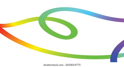 Vibrant Rainbow Lines Abstract Background Design. A dynamic abstract background featuring flowing, rainbow-gradient lines.
