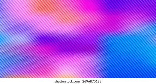 El vibrante gradiente de neón del arco iris fluye a través del vidrio de Fractal. Las suaves ondas de luz crean una atmósfera dinámica y vívida llena de energía y movimiento. Los colores vivos de neón se mezclan y reflejan.  