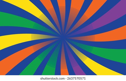Vibrant Rainbow Spiral. Bold and Colorful Design for Creative Projects and Branding