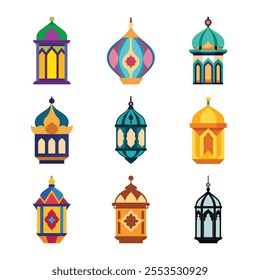 Vibrant Ramadan Lantern Bundle Colorful and Elegant Designs for Eid Celebrations