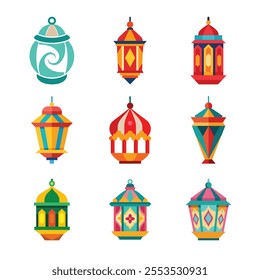 Vibrant Ramadan Lantern Bundle Colorful and Elegant Designs for Eid Celebrations