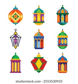 Vibrant Ramadan Lantern Bundle Colorful and Elegant Designs for Eid Celebrations