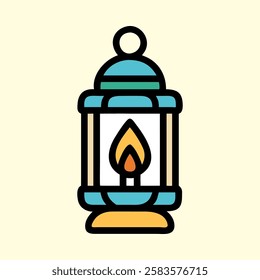 Vibrant Ramadan Lantern Icon: Festive, Islamic, Light
