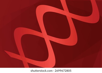 Ein lebendiger abstrakter roter Hintergrund mit einer stilisierten DNA-Doppelhelix-Spirale mit subtilem Gradienten und Textur.