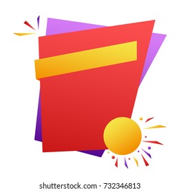 Vibrant red abstract blank banner