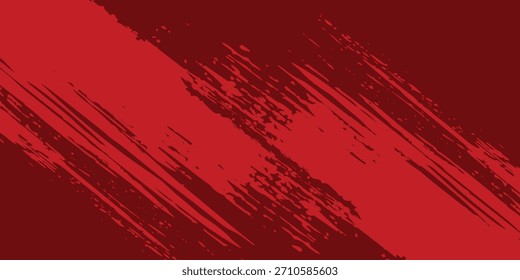 Pinceladas Abstractas rojas vibrantes del cepillo en el fondo diagonal audaz para el diseño dinámico eps10