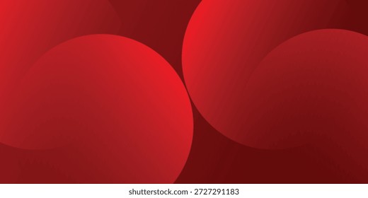 Círculos abstratos vermelhos vibrantes sobrepondo a geometria para fundo de design moderno e arrojado