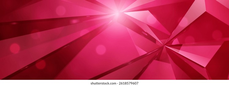 Una vibrante Ilustración vectorial abstracta roja con Formas geométricas y efectos de luz dinámicos, creando un diseño moderno y llamativo.