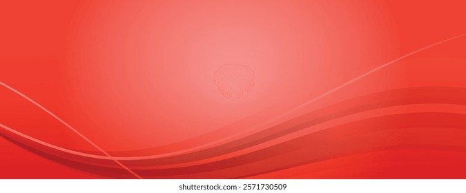 A vibrant red background with smooth gradients and subtle wave patterns. The red background adds a dynamic and modern texture. Minimal abstract wavy gradient vector background