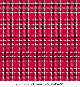 Vibrant red, black, and white plaid pattern.  Perfect for textile design, seasonal projects, or adding a touch of classic style to your work.