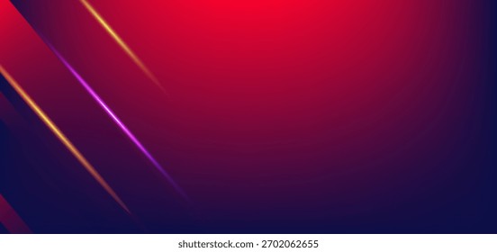 Vibrant red and blue gradient background with glowing diagonal light streaks. Modern abstract digital design perfect for technology, business, or event backdrops.