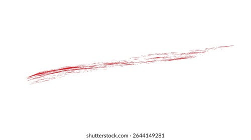 Vibrant Red Brush Stroke on White Background: A Textured Artistic Element for Design Projects and Creative Visuals Adding a Touch of Boldness and Energy