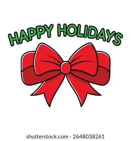 Um arco de Natal vermelho vibrante brilha intensamente contra um fundo branco nítido, com o texto "Feliz Natal" adicionando alegria festiva e calor a este design elegante e alegre.
