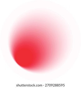Vibrant Red Circle on Black Background Simple Abstract Graphic Design Element