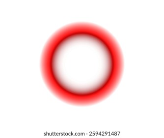 A vibrant red circle with a soft halo, creating a captivating and dynamic visual effect.