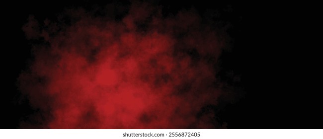 Vibrant Red Clouds Blending with Dark Shadows, Creating an Abstract and Atmospheric Background
