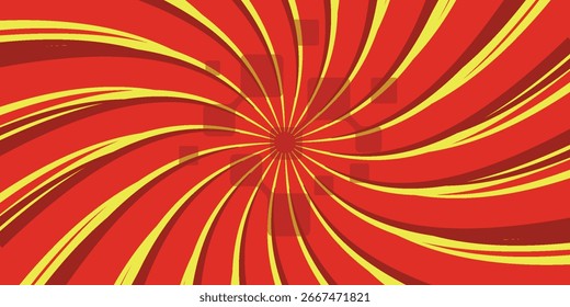 Vibrant Red Comic Book Explosion Background with Speech Bubble