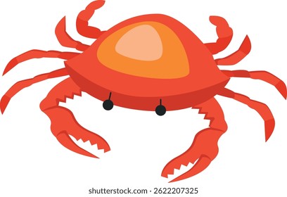 Ilustração vibrante de caranguejo vermelho para qualquer design.