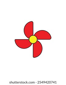 Una vibrante ilustración de flores rojas con pétalos en negrita y un centro amarillo. Ideal para proyectos artísticos y Elementos de diseño.