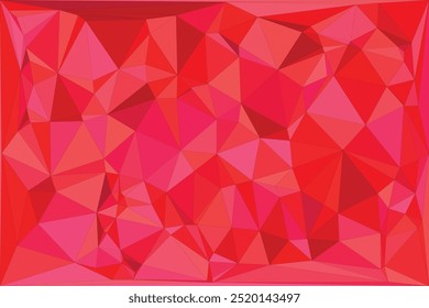 Fondo geométrico rojo vibrante del polígono con las Formas triangulares bajas-polivinílicas para el Diseño gráfico moderno, el arte digital, los Anuncios del Web, y los proyectos visuales llamativos en estética audaz y dinámica.