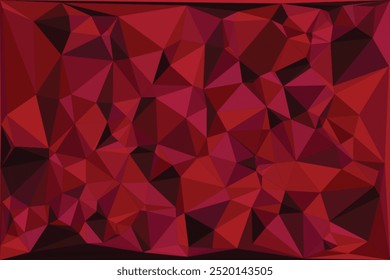 Fondo geométrico rojo vibrante del polígono con las Formas triangulares bajas-polivinílicas para el Diseño gráfico moderno, el arte digital, los Anuncios del Web, y los proyectos visuales llamativos en estética audaz y dinámica.