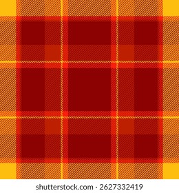 Vibrant red and gold plaid pattern.  Perfect for autumnal designs, textile projects, or adding a warm, textured feel to your projects. This seamless pattern offers endless creative possibilities.