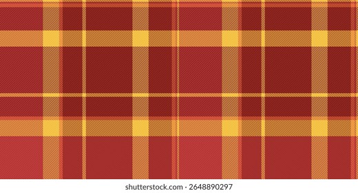 Vibrante patrón de cuadros rojos y dorados.  Perfecto para diseños otoñales, proyectos textiles o como textura de fondo.  Esta Imagen cálida y texturizada evoca una sensación de confort y tradición.