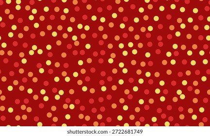 Vibrant red and gold polka dot pattern.  Perfect for festive backgrounds, celebratory designs, or adding a touch of playful energy to your projects.