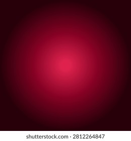 A vibrant red gradient background with a central light source
