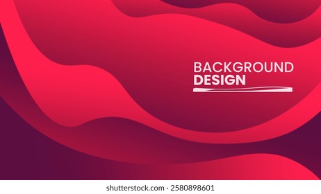 A vibrant red gradient background with smooth wave-like shapes, perfect for digital, web, and graphic design projects. The modern and stylish design conveys creativity, energy, and professionalism.