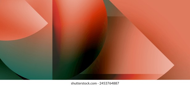 Vibrant red and green geometric pattern, resembling a close up image of a circle, on a crisp white background, creating a visually striking and colorful design