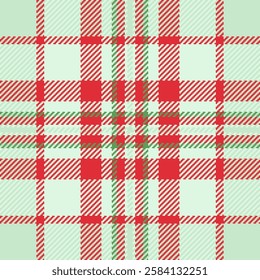 Vibrant red  green plaid pattern. Festive, cheerful design ideal for holiday projects, textile prints, wrapping paper, or backgrounds.  Classic texture evokes warmth  tradition.