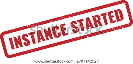 A vibrant red grunge textured rubber stamp graphic displaying the message 