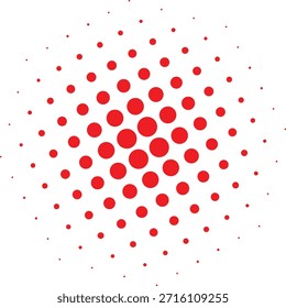 Vibrant red halftone circle gradient background with a retro comic book pop art texture effect