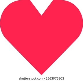 Vibrant red heart shape symbolizing love, affection, and romance, perfect for Valentine s Day, anniversaries, or any occasion celebrating love and relationships