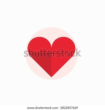 A vibrant red heart symbol representing love and affection isolated on plain background