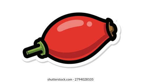 Vibrant red hot chili pepper sticker